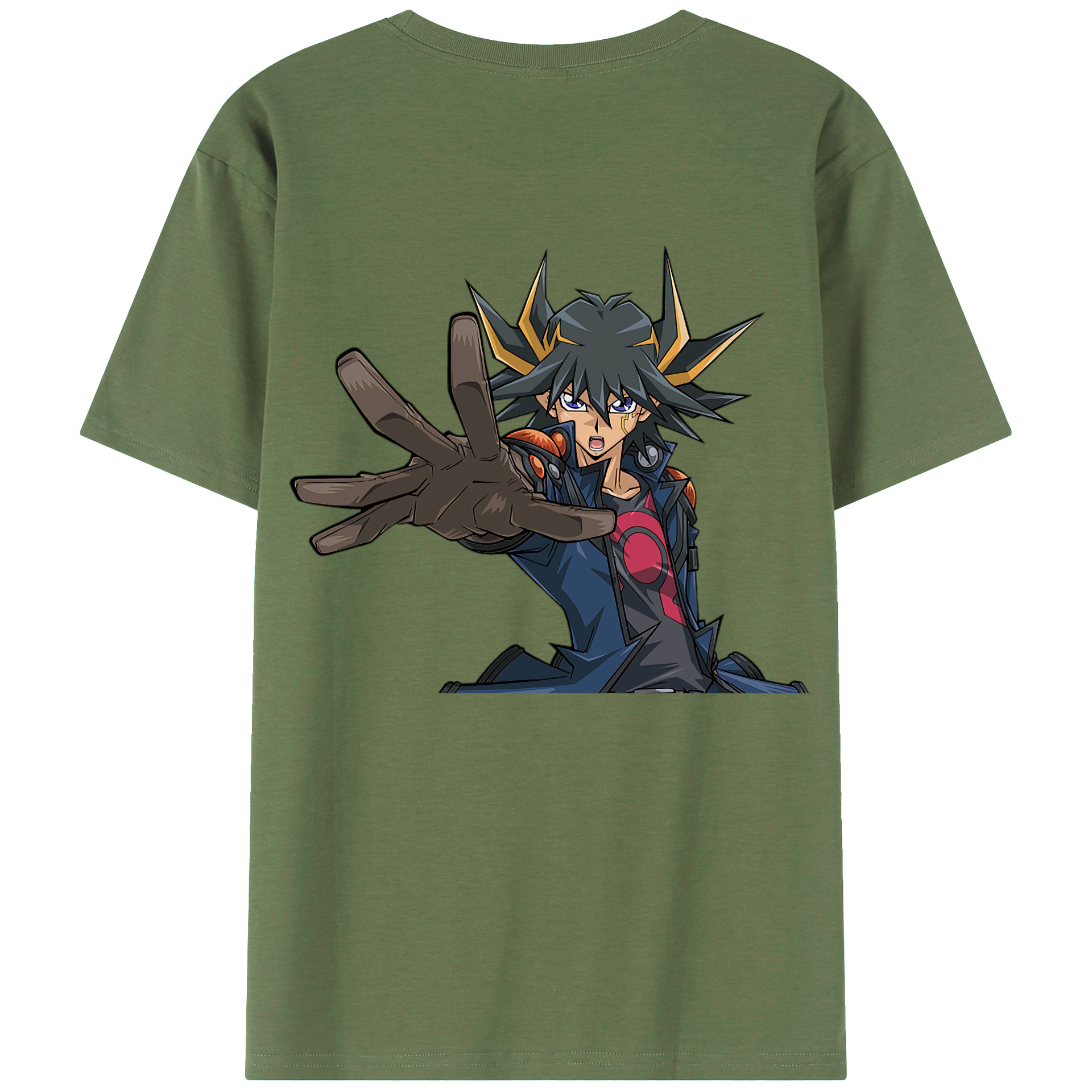 （画像用） 遊☆戯☆王 Yu-Gi-Oh! 綿100％ メンズ半袖Tシャツ（バックプリント） 通気性